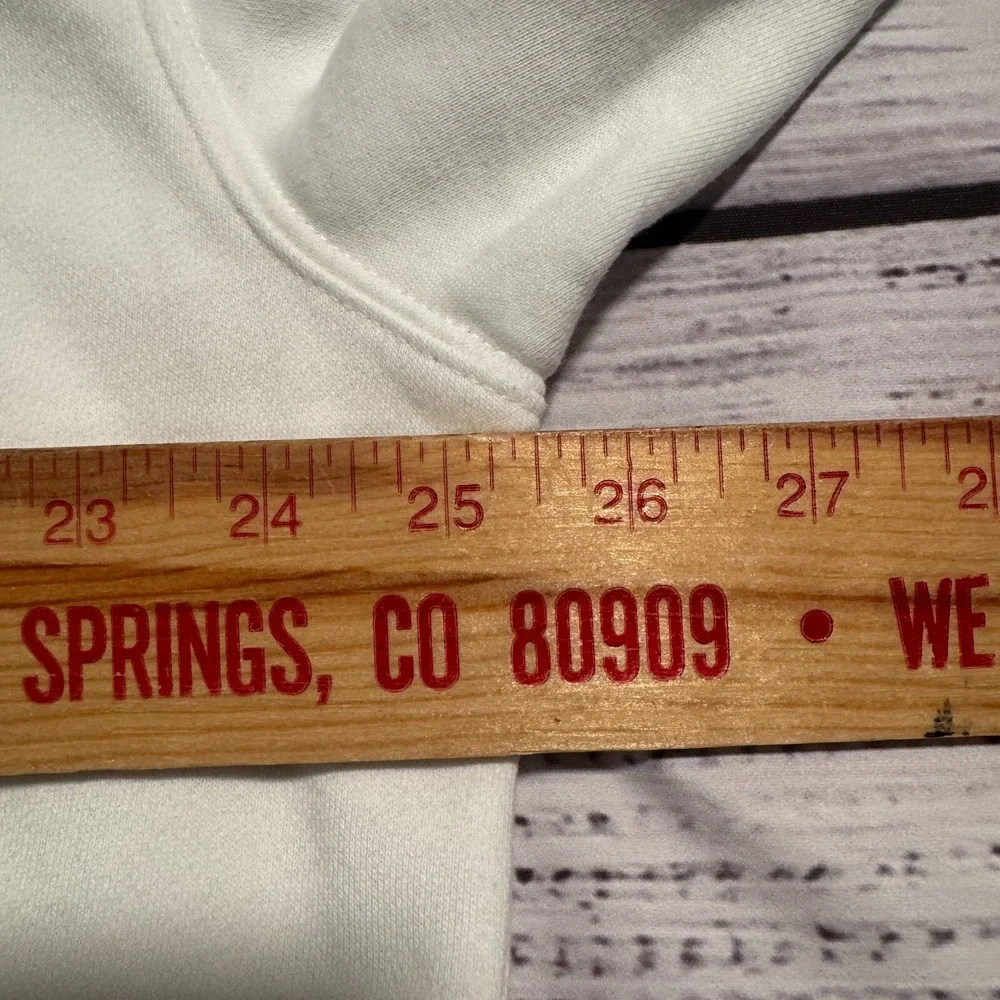 (STAINS)‎ Nike Fleece Pullover Hoodie Sweater White Men's Size Medium